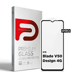 Захисне скло на ZTE Blade V50 Design 4G з олеофобним покриттям, Pro, повне проклеювання, антистатичний і пиловідштовхуючий шар, 9H, самоклеючеся, 2.5D, на весь екран, антистатичний клей, ArmorStandart (ARM70680)