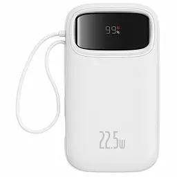 Повербанк Baseus QPow2 Dual-Cable 10000 mAh 22.5W (P10055001222-B1) White - мініатюра 2