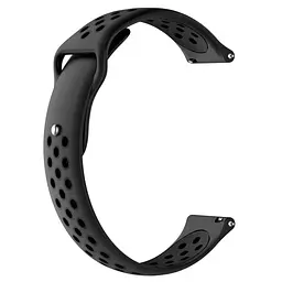 Силіконовий ремінець Active Air для Smart Watch 20mm Carbon Black / Black