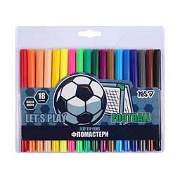 Фломастери Yes 18 кольорів Football (650601)