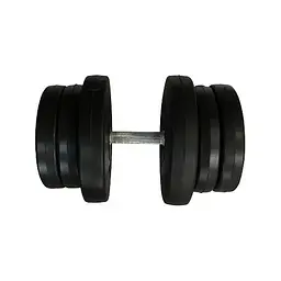 Гантель складальна композитна в пластиковій оболонці Rock Pro-R 21,5 кг NE-PL-R-021