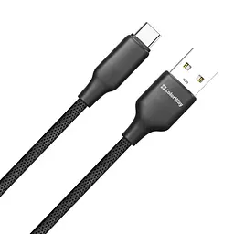 Кабель ColorWay USB - USB Type-C (M/M), TPE embossed, 3А, 2 м, Чорний (CW-CBUC102-BK)