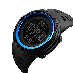 Наручний годинник чоловічий Skmei 1251 Black Blue, 1251BU (12292) - мініатюра 3
