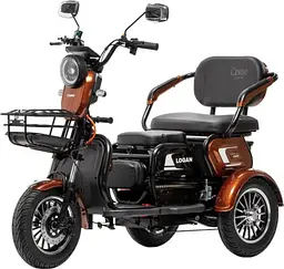Електроскутер Триколісний Corso Logan (1200W 72V/28Ah) Коричневий