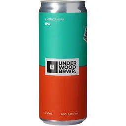 Пиво Underwood Brewery IPA, світле, 6%, з/б, 0,33 л (870725)