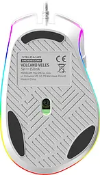 Мишка Modecom Veles Volcano, ігрова, 12800dpi., 8кн., RGB, біла - мініатюра 8