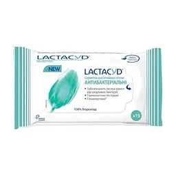 Серветки для інтимної гігієни Lactacyd антибактеріальні 15 шт. (5391520945632)