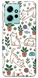 TPU чохол Demsky Cats pattern для Xiaomi Redmi Note 12 4G