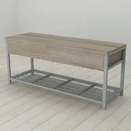 Банкетка із ящиком Ferrum-decor Дрейк 2 550x1200x400 метал Сірий ДСП Сонома Трюфель 16 мм (FRD-103084)