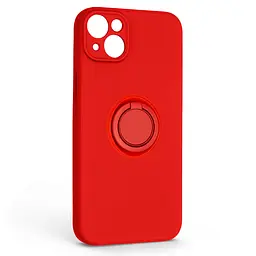Силиконовый чехол для Apple iPhone 14 Plus, Icon Ring, красный, панель-накладка, с кольцом-подставкой на 360°, противоударный, возможность использования магнитных держателей, ArmorStandart (ARM68697)