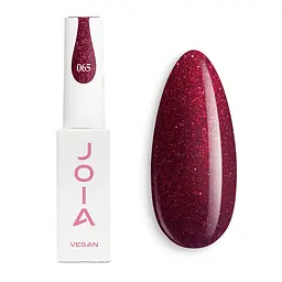 Гель-лак для нігтів червоний 065 з шиммером JOIA vegan 6 мл