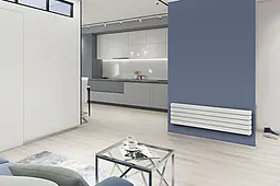 Горизонтальний дизайнерський радіатор опалення Arttidesign Livorno ІІ G 5/340/1800 білий матовий - мініатюра 4