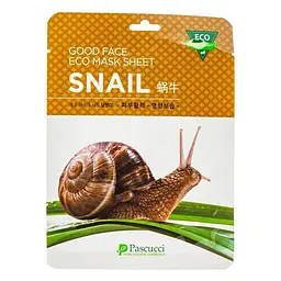 Маска тканинна для обличчя Amicell Pascucci Good Face Eco Snail з екстрактом муцину равлика