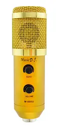 Мікрофон студійний RIAS M800U зі стійким та вітрозахистом Gold (np2_00233) - мініатюра 2