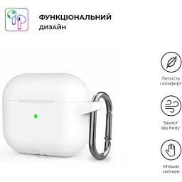 Чохол для навушників Armorstandart Hang Case для Apple AirPods 3 White (ARM60324) - мініатюра 2
