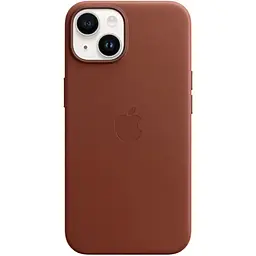 Чохол Leather Case with MagSafe для Apple iPhone 14 Umber AAA [76982]