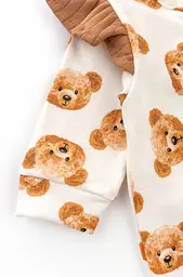 Комбінезон для дівчинки на кнопках з крильцями та пов'язкою Girl Bears з начосом - мініатюра 4