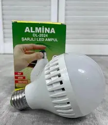 Лампочка LED з акумулятором 12W, 2 години роботи автономної роботи без світла, Е27, ALMINA DL-2024 - мініатюра 2