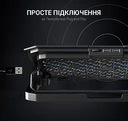 Охолоджувальна підставка для ноутбука до 15.6 дюйма GamePro GPCP-413 2xUSB 2xfans - мініатюра 5