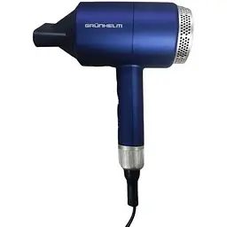 Фен для сушки укладки волос Grunhelm GHD-596G маленький дорожный мини компактный 1800 Вт синий