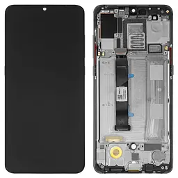 Дисплей для Xiaomi Mi 9, чорний, з рамкою, Оригінал (переклеєне скло), M1902F1G