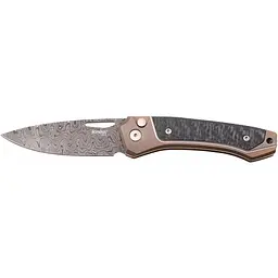 Ніж Lionsteel Twain Damascus Titanium Carbon Fiber Bronze