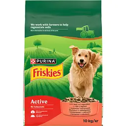 Сухий корм для дорослих активних собак Friskies з яловичиною 10 кг - мініатюра 2