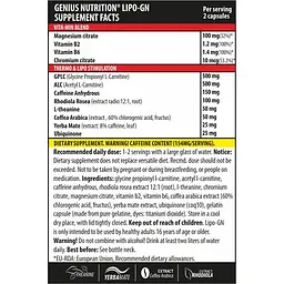 Жироспалювач Genius Nutrition Lipo-GN 90 капсул - мініатюра 2