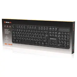 Клавіатура REAL-EL RK-7015 USB Black (EL123100049) - мініатюра 9