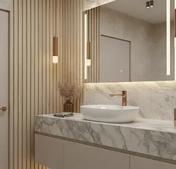 Змішувач для умивальника Rea Drop високий brushed copper REA-B8972 - мініатюра 2