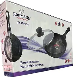 Сковорода Bohmann BH-1000-26 із мармуровим покриттям скляною кришкою 26 см - мініатюра 6