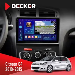 Штатна магнітола Citroen C4 2010-2015 Decker D10-009 4x64, DSP, 4G, 2k Decker (НФ-00008631)
