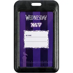 Бейдж-брелок вертикальний Yes Wednesday, слайдер (940423) - мініатюра 2