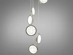 Люстра каскадна LED Diasha 3005/10HR 66W, хром, для холу, коридору, вітальні, спальні, 10 ламп, IP20 - мініатюра 2