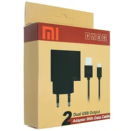 Зарядний пристрій Xiaomi MDY-05-AA 2 USB СЗарядний пристрій + кабель MicroUSB 100 см - мініатюра 3