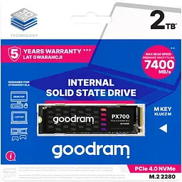 Накопичувач SSD 4TB Goodram PX700 M.2 2280 PCIe 4.0 x4 NVMe 3D NAND (SSDPR-PX700-04T-80) - мініатюра 4