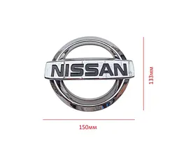 Емблема Nissan Rogue, X-Trail дорестайл новий тип Хром 150х133 мм (на скотчі) 62889-1JA0A - мініатюра 2