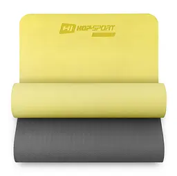 Килимок для фітнесу TPE 0,6см HS-T006GM жовто-сірий