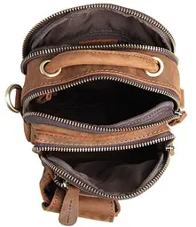 Сумка чоловіча 14416 у вінтажному стилі Vintage коричнева - мініатюра 4