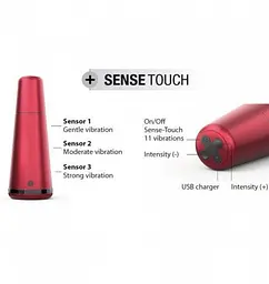 Вібруючий мастурбатор Dorcel Deep Sense (червоний) - мініатюра 12