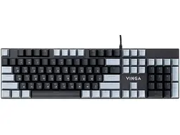 Клавіатура Vinga KBGM-090 Blue Switch USB Grey/Black (KBGM-090BL) - мініатюра 4