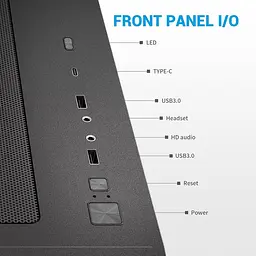Корпус SAMA V60 без БЖ (V60-BKADA7X1-GL) Black - мініатюра 12