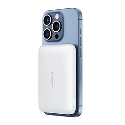 Зовнішній акумулятор Acefast M25-5000 PD20W magnetic fast wireless charging power bank White (6974316285205) - мініатюра 2