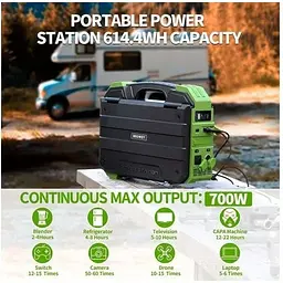 Портативна сонячна електростанція PD PN-600 600w із панеллю Browey Solar Panel 22W PN-600 - мініатюра 5