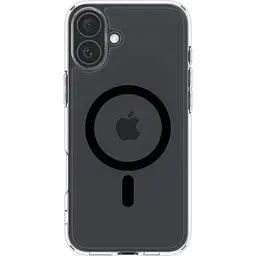 Прозорий чохол Spigen Ultra Hybrid MagSafe Black для iPhone 16 (ACS08206) - мініатюра 4