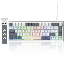 Ігрова механічна клавіатура Womier VK66 Pro / Дротове підключення / Womier POM Series Switches / Grey