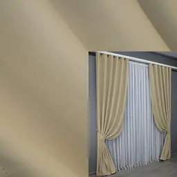 Комплект штор VR-Textil Midnight блекаут 2 шт 150x290 см кремовий (1222ш)