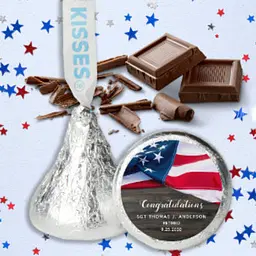 Шоколадні цукерки Hershey's Kisses Patriotic Foils Milk Chocolate Limited Edition 286г - мініатюра 6