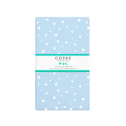 Простирадло Cosas на резинці в дитяче ліжечко 70х140 light blue starfall, блакитний (StarFall_LightBlue_70x140x12) - мініатюра 4