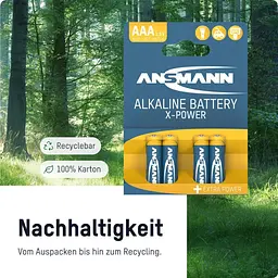 Батарейка Ansmann X-Power AAA/LR03 BL 4шт (5015653) - мініатюра 5